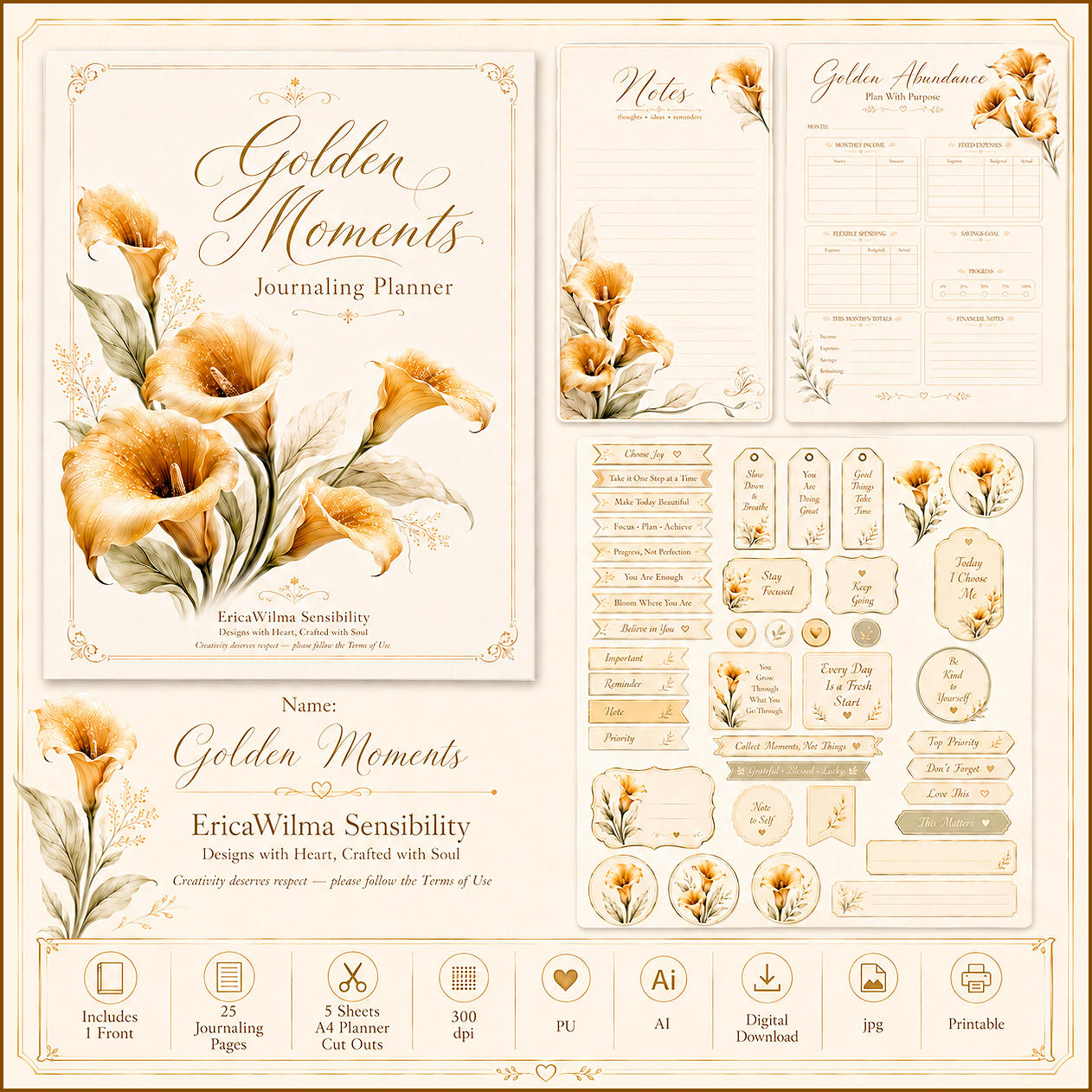 (image for) EW AI Golden Moments - Journaling Planner 2026